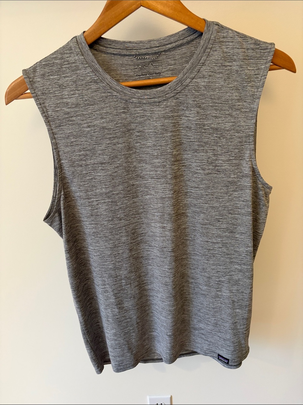 Patagonia Heather Grey Sleeveless Performance Tank